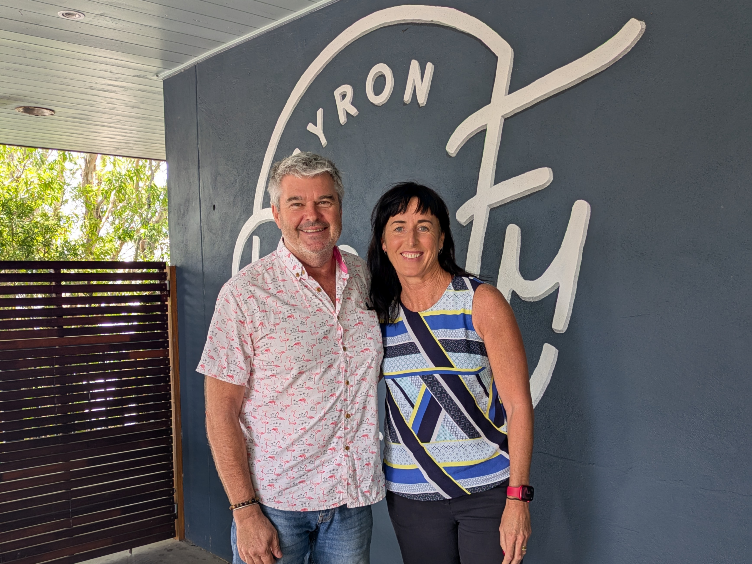 Lisa Smith, Biala's CEO at Bay FM with Nick Mercer for a radio interview